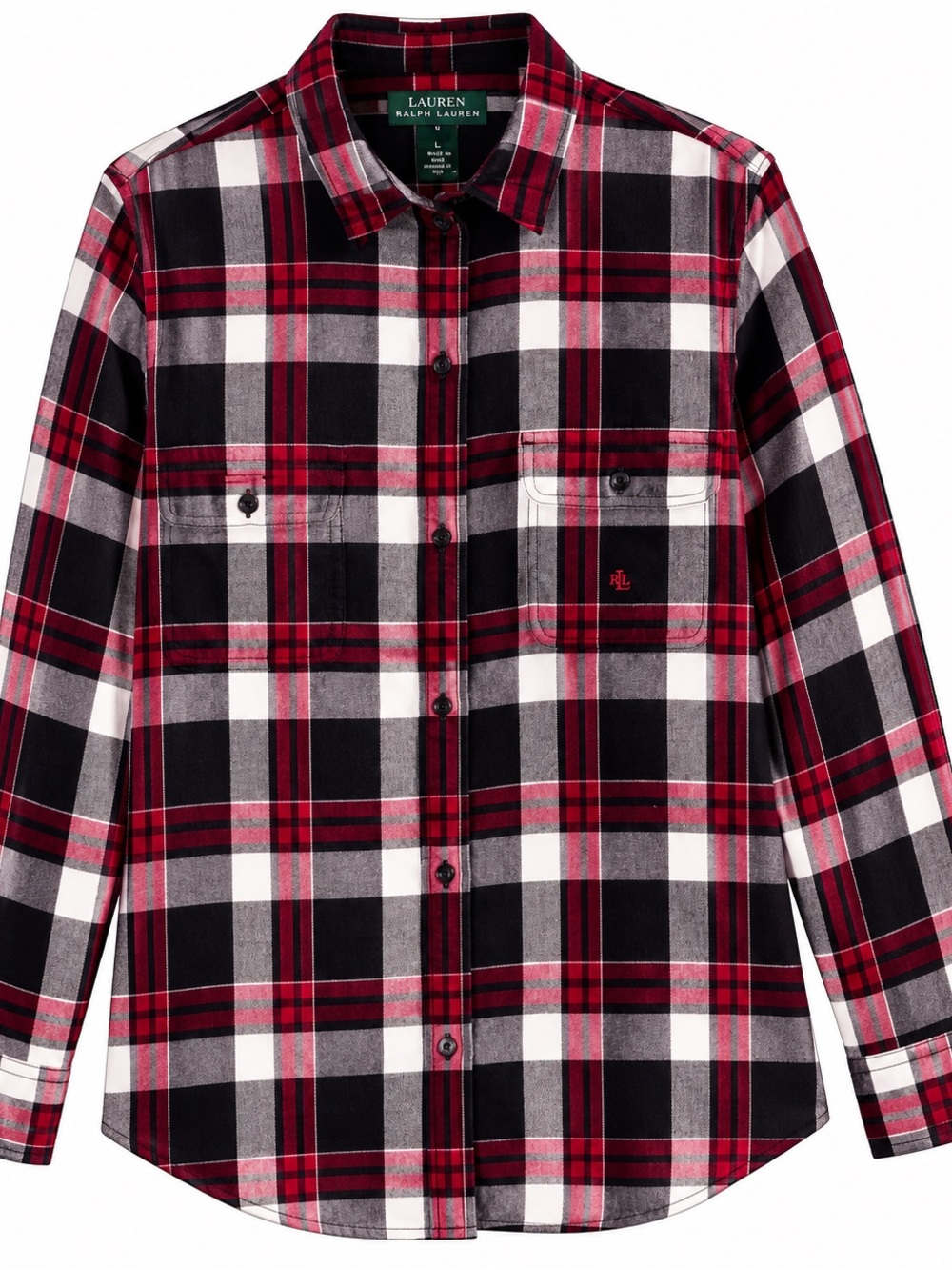 Lauren Ralph Lauren Plaid Button Down Shirt Women’s Large